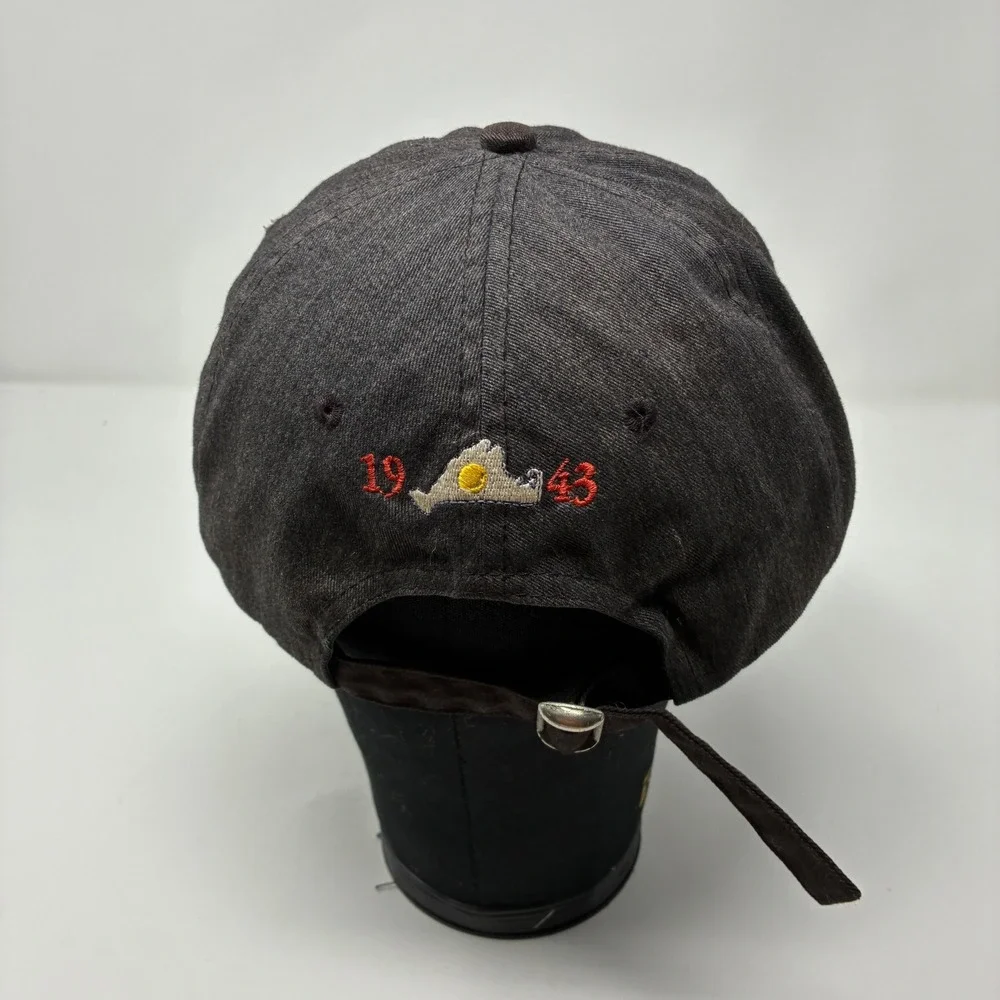 Artcliff Diner Martha's Vineyard Hat Cap Washed Black Embroidered 1943 Fried Egg